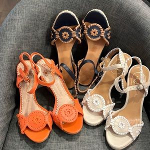 Bundle Jack Rogers l Clare Rope Leather Wedges Size 5